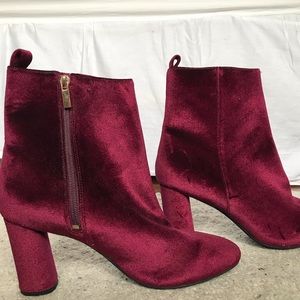 RAYE x Revolve red velvet heel boot